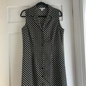 Dress Barn Black with White Polka Dots Dress